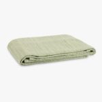 Couvre-lit pour Lit Chiné Vert Clair et Naturel 250x270 SUKI