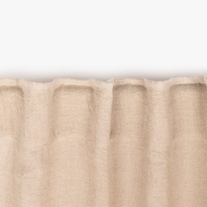 Rideau en Lin Beige avec Feuilles GREEN SENSE – Image 3