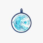 Pince Coton Blanc avec Oiseau Bleu BLUE BIRD