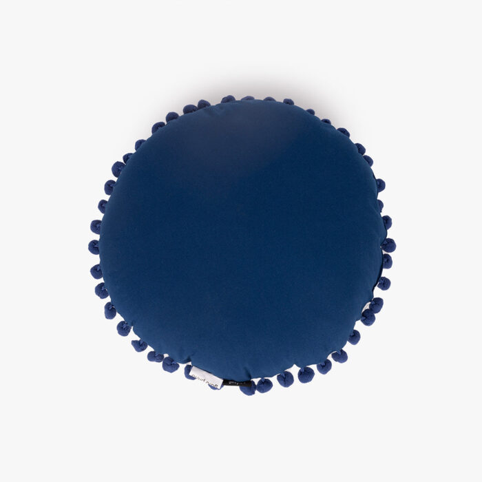 Coussin Rond avec Oiseau Bleu Brodé BLUE BIRD – Image 2