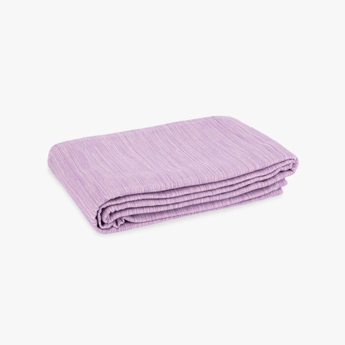 Couvre-lit pour Lit Chiné Violet et Blanc 180x250 SUKI – Image 1
