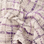 Plaid Chiné à Franges Blanc et Violet 4EVERYDAY – Image 2