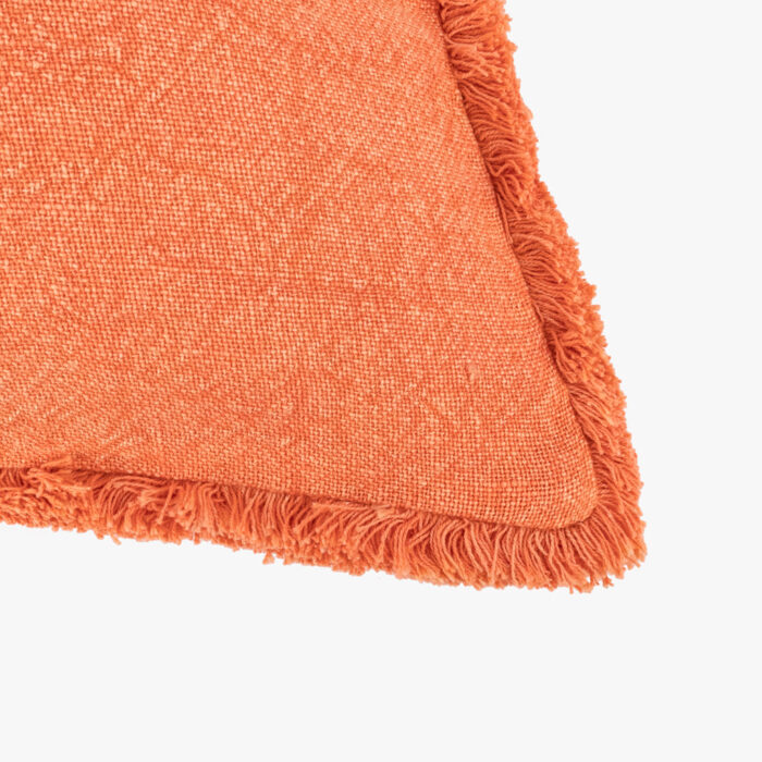 Housse de Coussin Stonewash à Franges Orange BACKYARD – Image 2