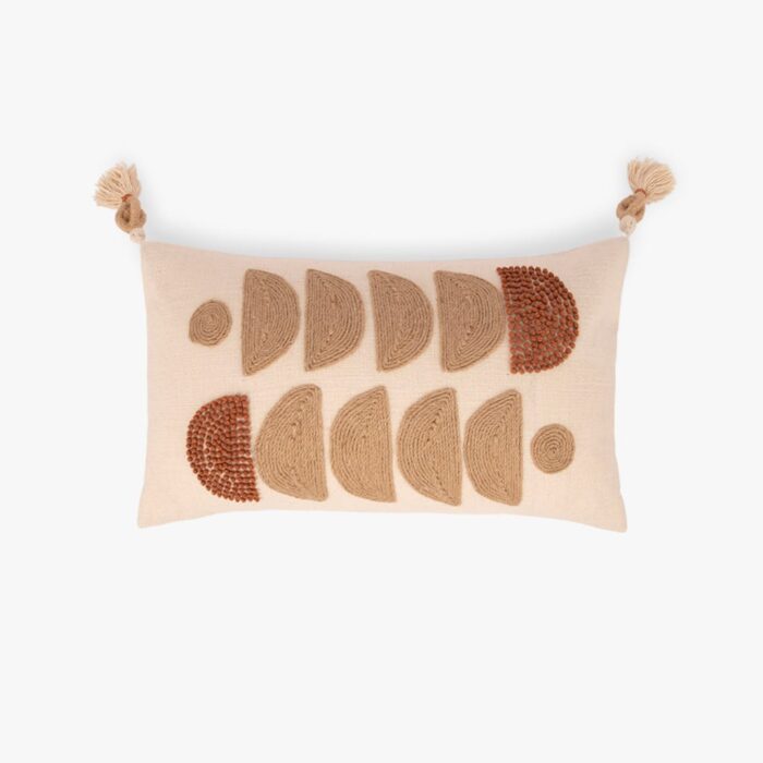 Housse de Coussin Cercles Brodée COMPORTA – Image 1