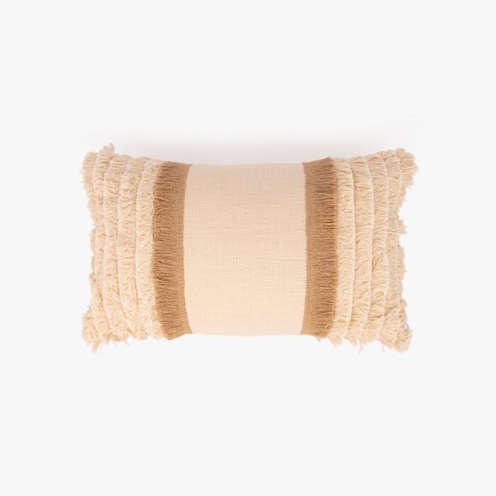 Housse de Coussin Franges Naturel COMPORTA – Image 1