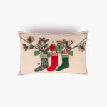 Housse de Coussin Chaussettes de Noël COZY