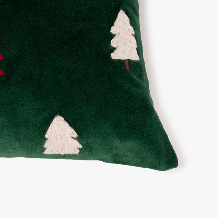 Housse de Coussin en Velours avec Sapin Vert COZY – Image 2