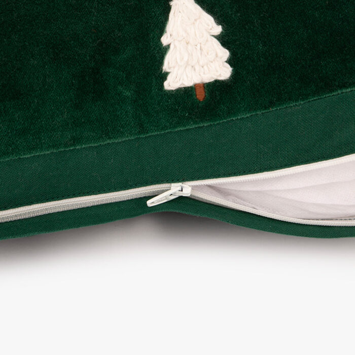 Housse de Coussin en Velours avec Sapin Vert COZY – Image 3