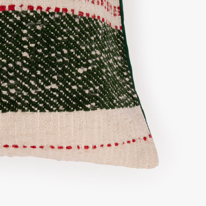 Almofada com Riscas Verde e Vermelha COZY - Image 2