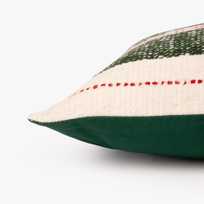Almofada com Riscas Verde e Vermelha COZY - Image 4