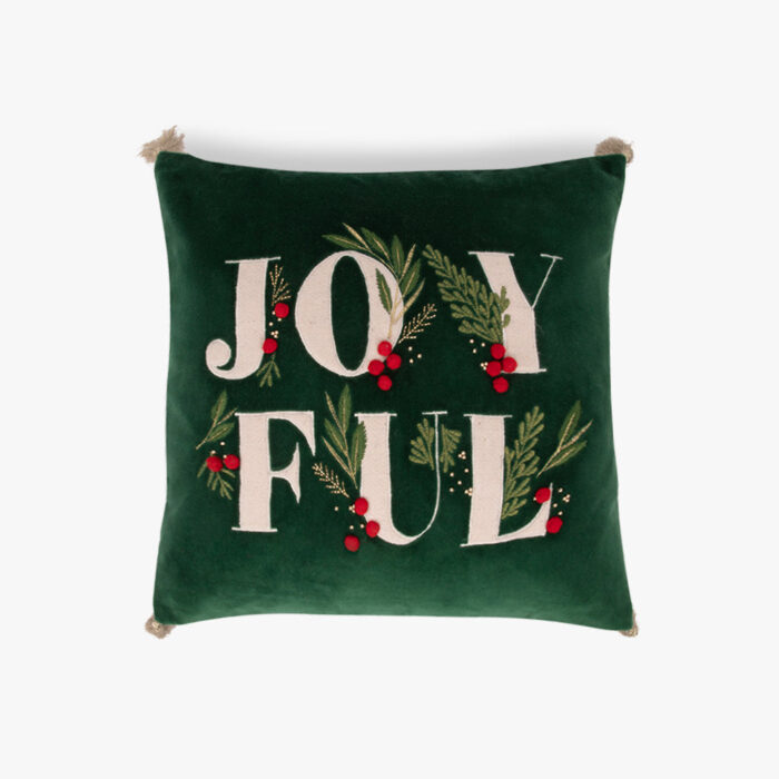 Housse de Coussin en Velours Joyfull Vert COZY – Image 1