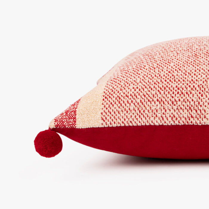 Housse de Coussin Rayures Rouges et Blanc COZY - Image 4