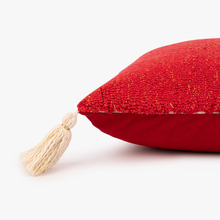 Housse de Coussin Rouge avec Lurex COZY – Image 4