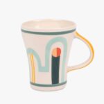 Caneca Branco e Amarelo 590ml GROOVY