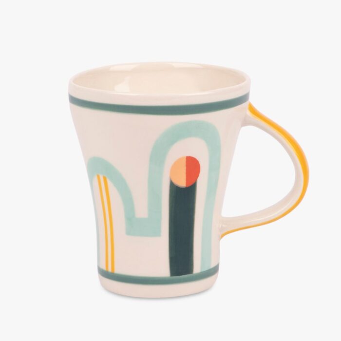Caneca Branco e Amarelo 590ml GROOVY - Image 1