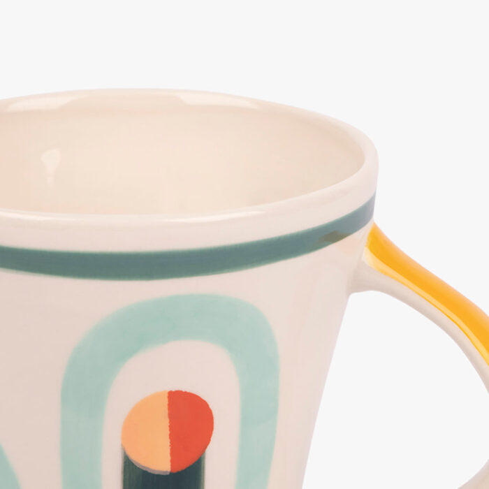 Caneca Branco e Amarelo 590ml GROOVY - Image 2