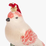 Ornement Oiseau Orange 16cm – Image 2