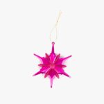 Décoration étoile rose 12cm NEW BRIGHT