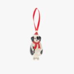 Ornement chien blanc et noir 7cm COZY