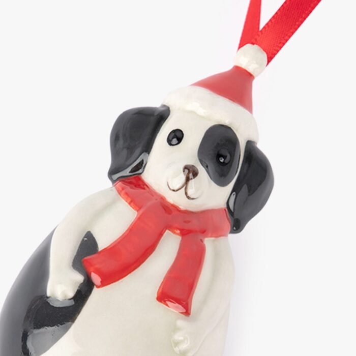 Ornement chien blanc et noir 7cm COZY – Image 3