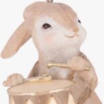 Ornement lapin tambour beige 9 cm COZY – Image 2