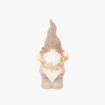 Gnome avec couronne LED beige 26 cm NEW BRIGHT