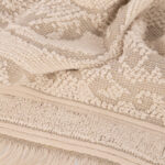 Serviette de Bain Coton et Lin Beige et Naturel MUCHA – Image 2