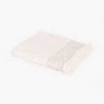 Serviette de Bain Corps Coton Jacquard avec Bordure Florale MURANO