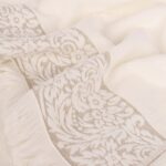 Serviette de Bain Corps Coton Jacquard avec Bordure Florale MURANO – Image 2