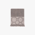 Serviette de Bain Visage Coton Gris et Blanc PORTUGUESE SOUL
