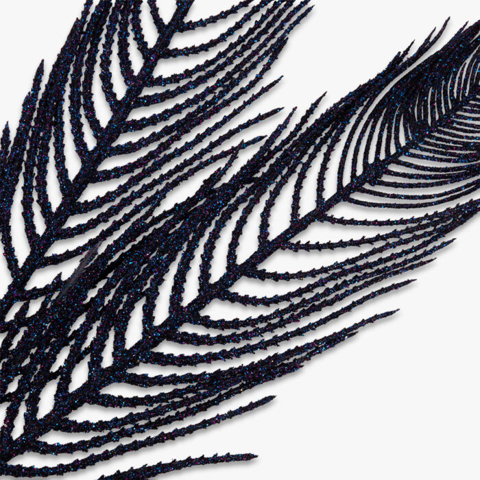 Branchage Plumes Bleu 74cm – Image 2