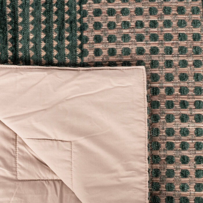 Couette pour Lit en Chenille Verte INDIE - Image 3