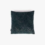 Housse de Coussin Chenille Zigzag Vert Foncé 40x40 SIMONE
