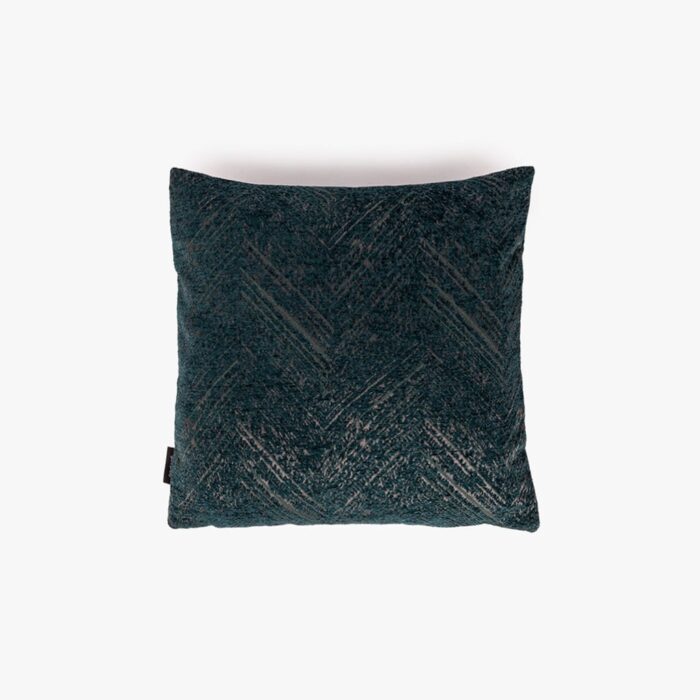 Housse de Coussin Chenille Zigzag Vert Foncé 40x40 SIMONE – Image 1