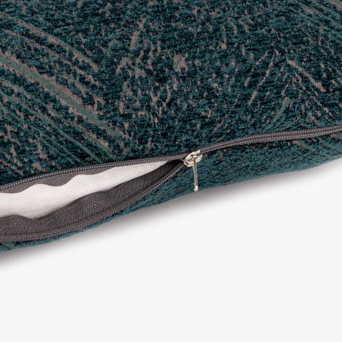 Housse de Coussin Chenille Zigzag Vert Foncé 40x40 SIMONE – Image 3
