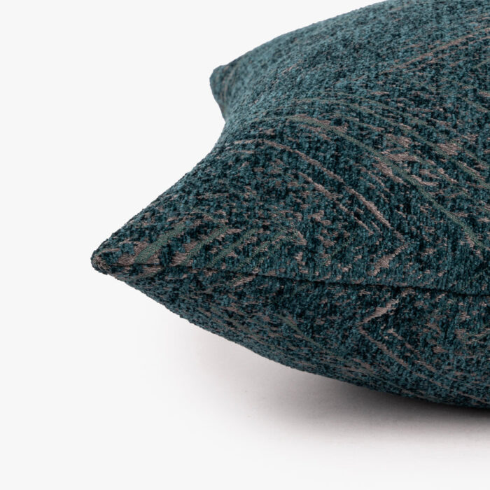 Housse de Coussin Chenille Zigzag Vert Foncé 40x40 SIMONE – Image 4