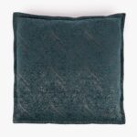 Housse de Coussin Chenille Zigzag Vert Foncé 60x60 SIMONE