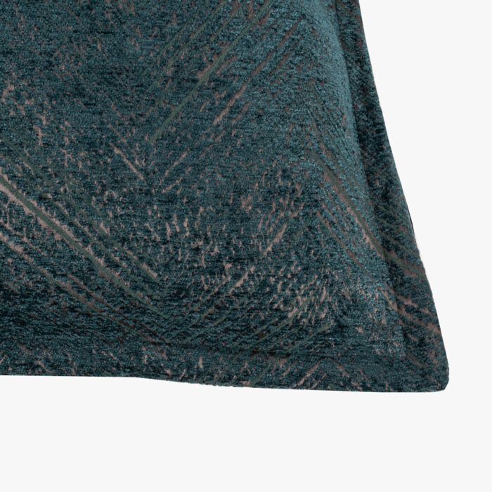 Housse de Coussin Chenille Zigzag Vert Foncé 60x60 SIMONE – Image 3