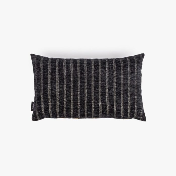 Housse de Coussin Rayures Noir ALBA – Image 1