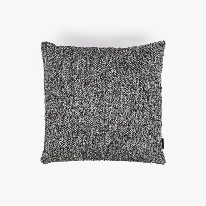 Housse de Coussin Bouclé Noir ALBA – Image 1