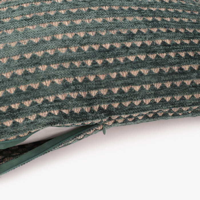 Housse de Coussin Chenille Cercles Vert 60x60 INDIE – Image 3