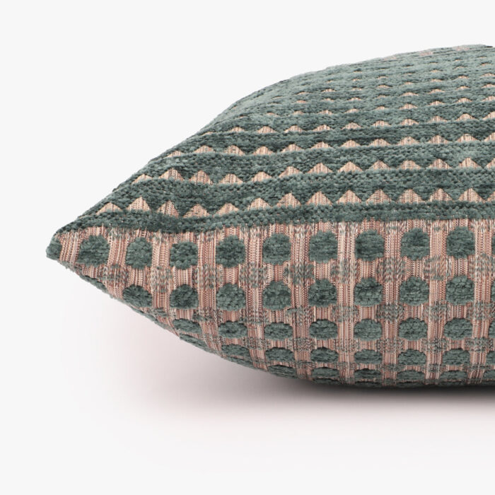 Housse de Coussin Chenille Cercles Vert 60x60 INDIE – Image 4
