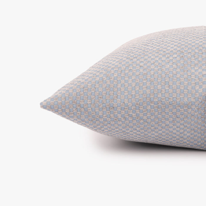 Housse de Coussin Carrés Bleu HERITAGE – Image 3
