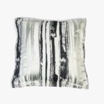 Housse de Coussin Abstrait Noir et Gris LAKI