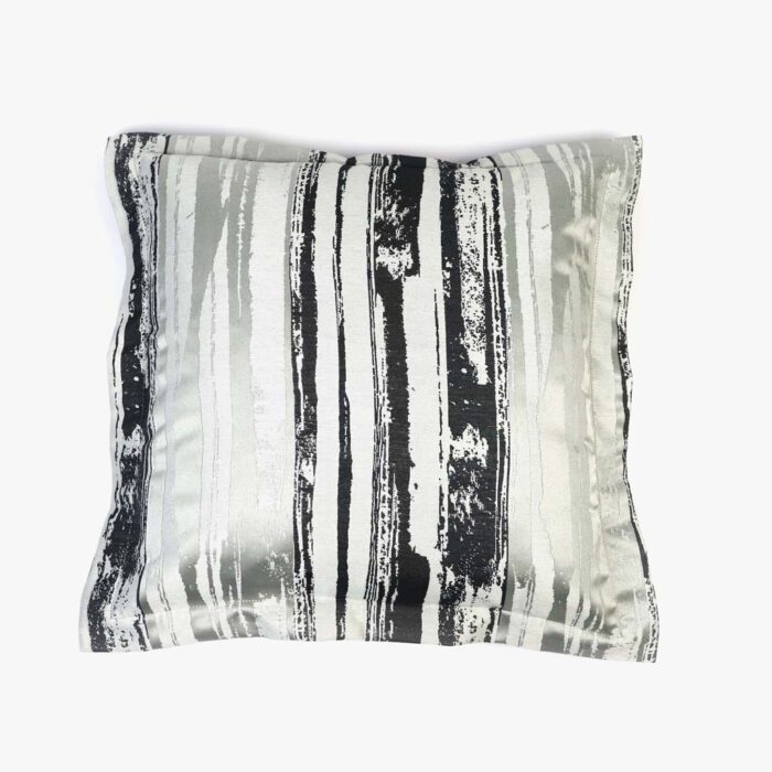 Housse de Coussin Abstrait Noir et Gris LAKI – Image 1