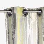 Rideau Abstrait Jaune et Gris LAKI