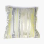 Housse de Coussin Abstrait Jaune et Gris LAKI