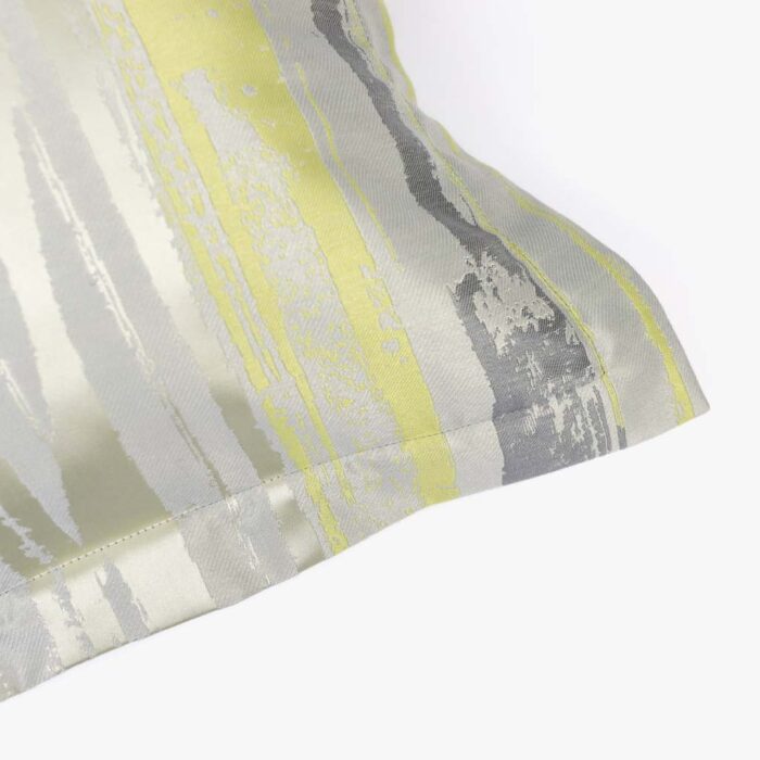 Housse de Coussin Abstrait Jaune et Gris LAKI – Image 2