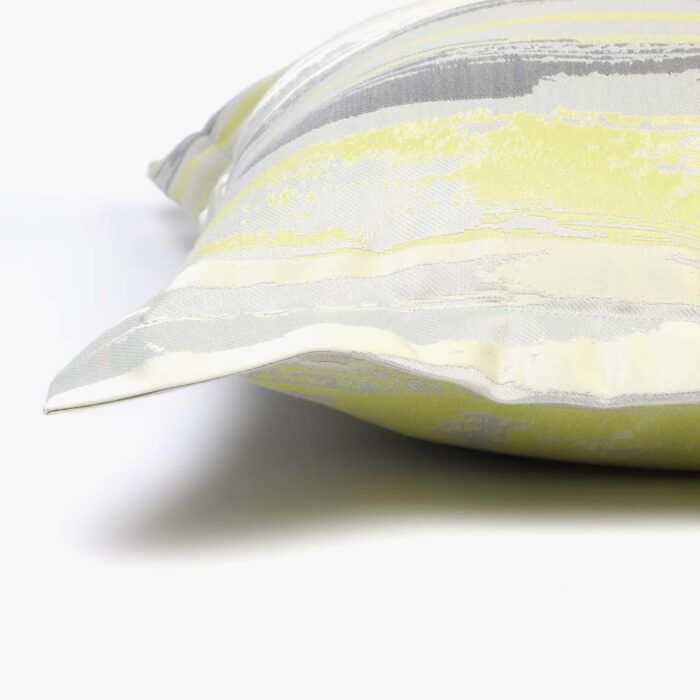 Housse de Coussin Abstrait Jaune et Gris LAKI – Image 4