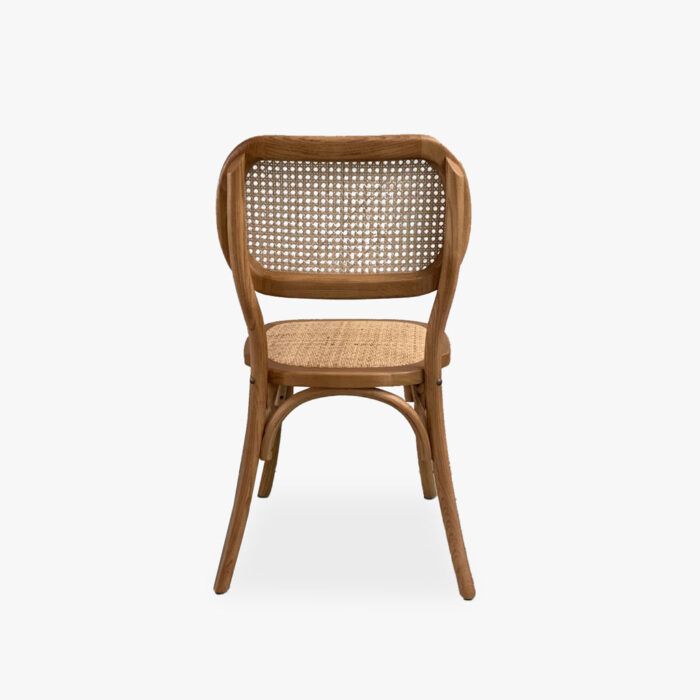 Chaise en Bois avec Rotin Marron 44x41x88 – Image 4